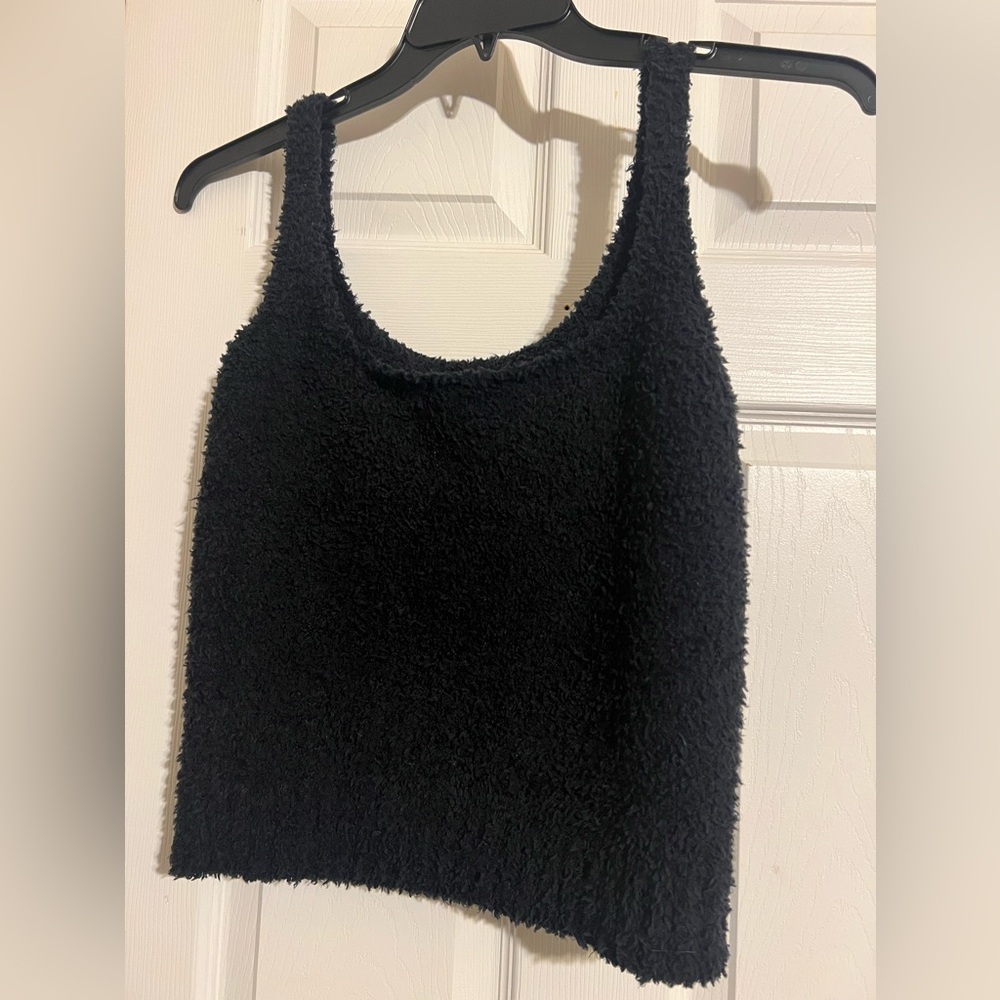 Skims Cozy Knit Tank size L/XL Black NWOT